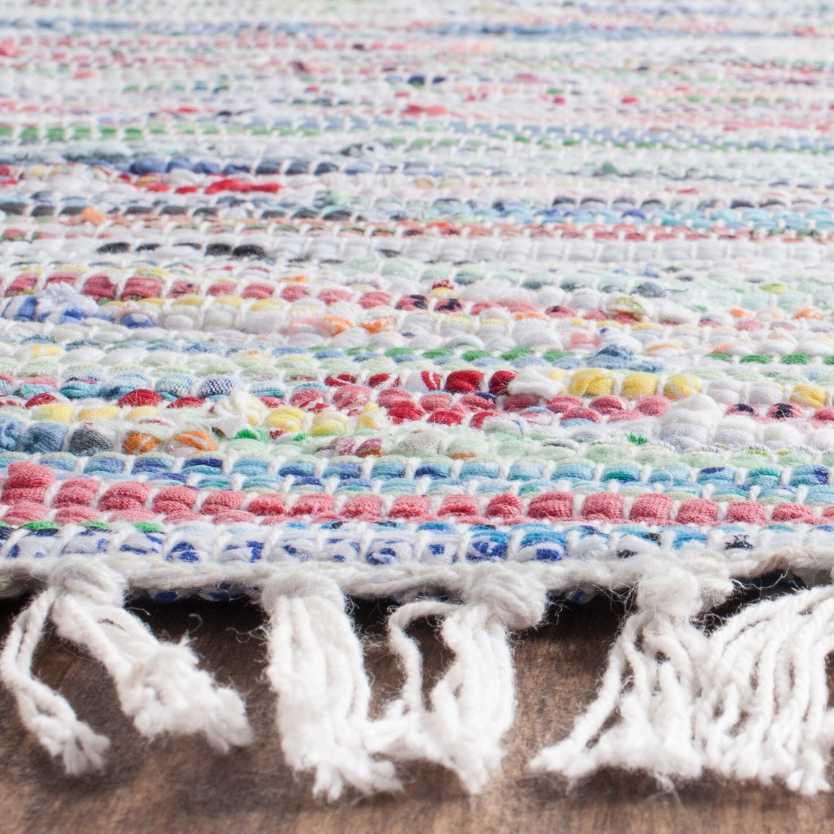 SAFAVIEH Handmade Rag Rug Litzy Stripe Cotton Rug