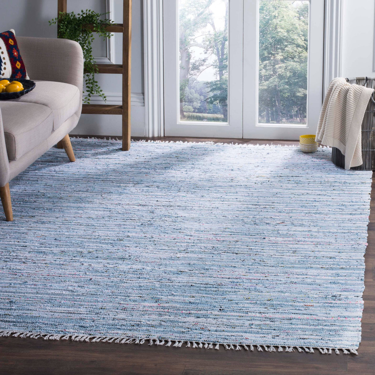 SAFAVIEH Handmade Rag Rug Litzy Stripe Cotton Rug