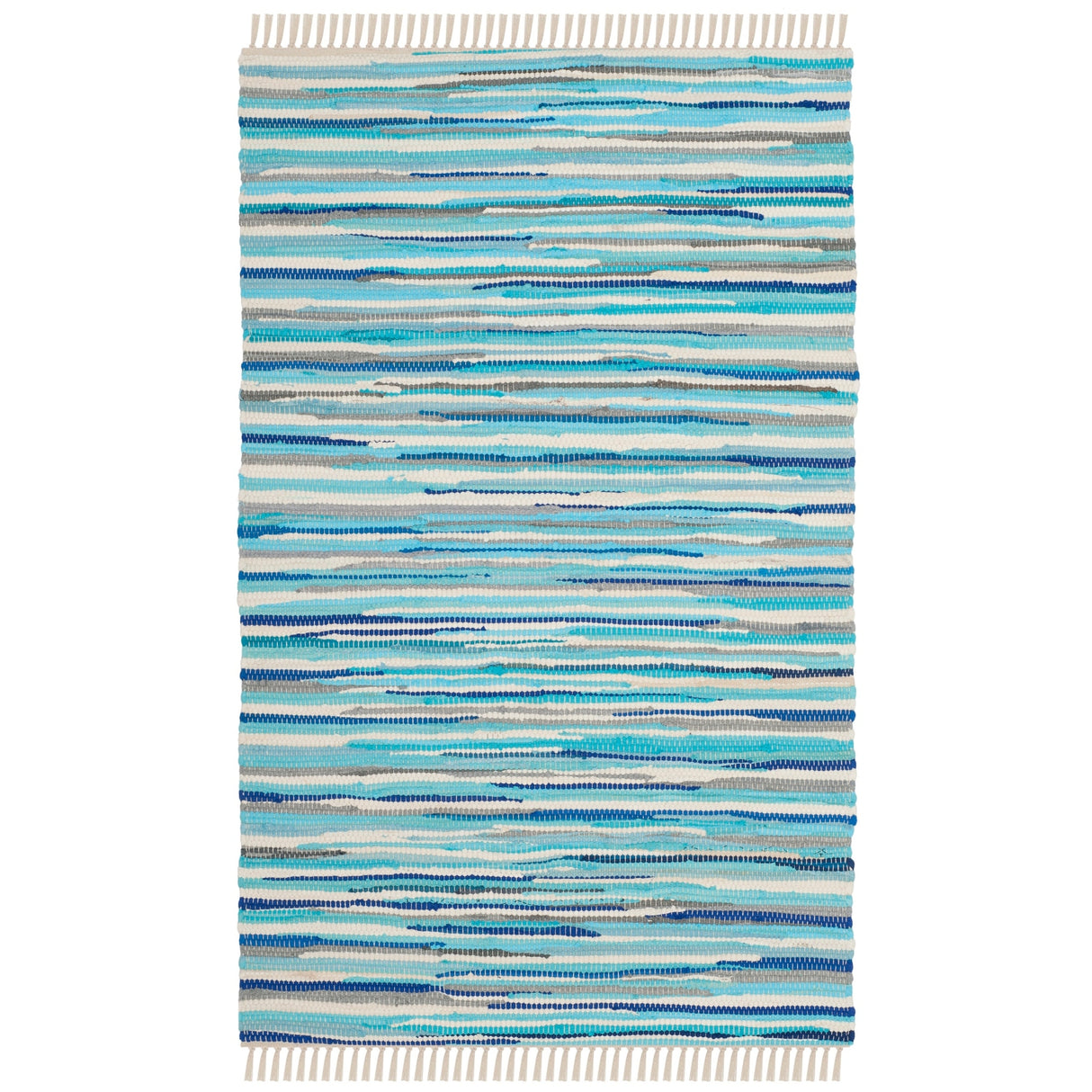 SAFAVIEH Handmade Rag Rug Nya Casual Stripe Cotton Rug