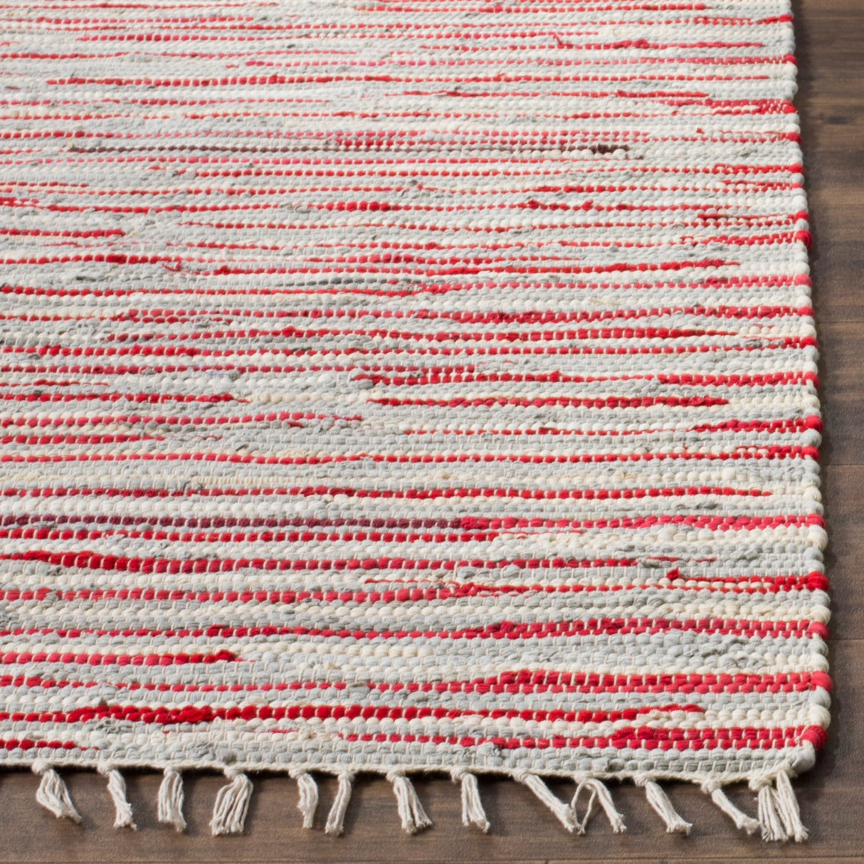 SAFAVIEH Handmade Rag Rug Nya Casual Stripe Cotton Rug