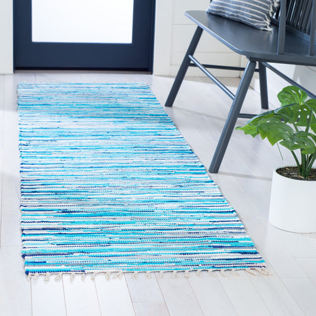 SAFAVIEH Handmade Rag Rug Nya Casual Stripe Cotton Rug