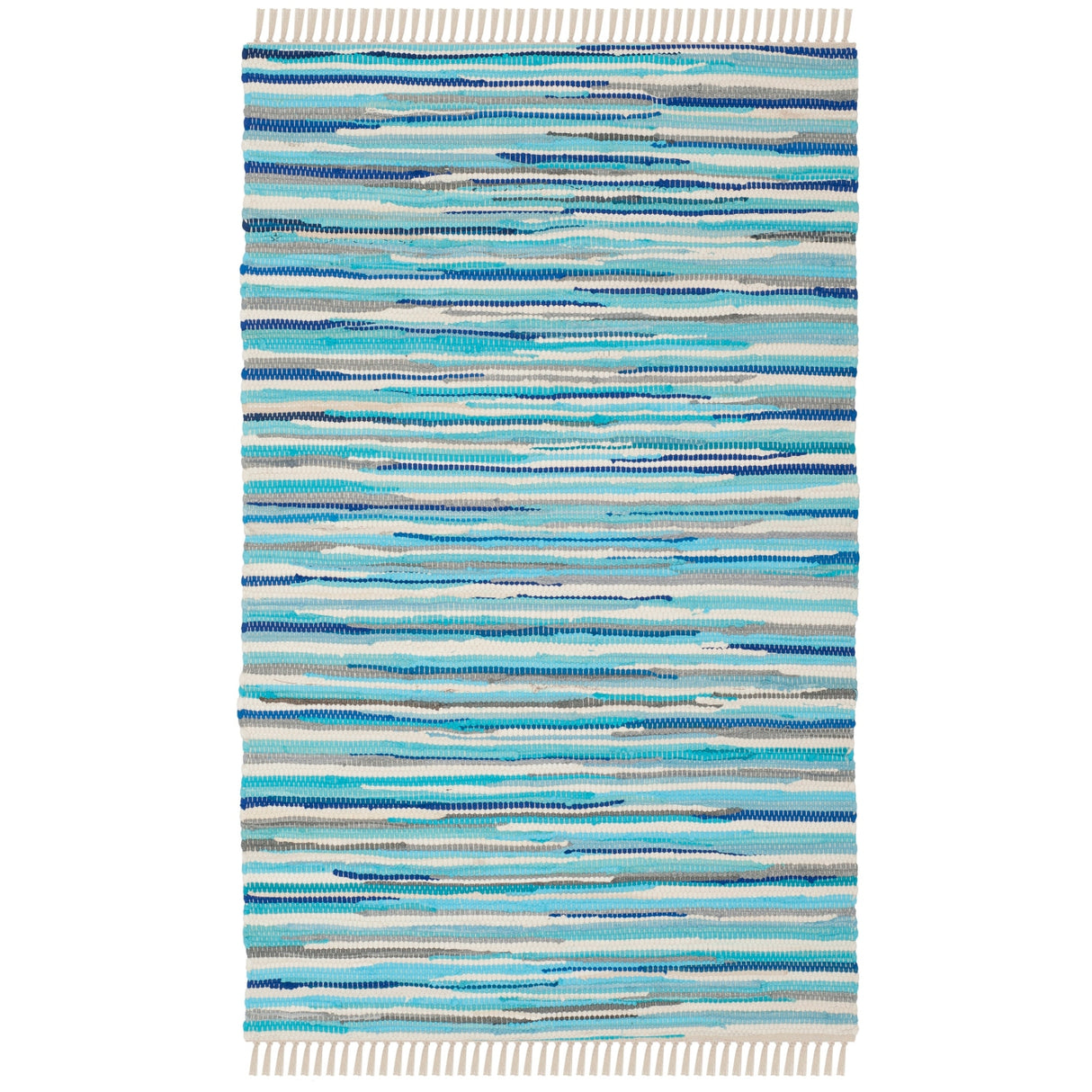 SAFAVIEH Handmade Rag Rug Nya Casual Stripe Cotton Rug