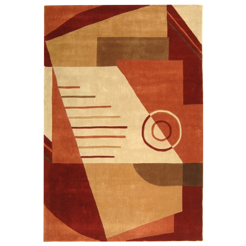 SAFAVIEH Handmade Rodeo Drive Atossa Mid-Century Modern Abstract Wool Rug