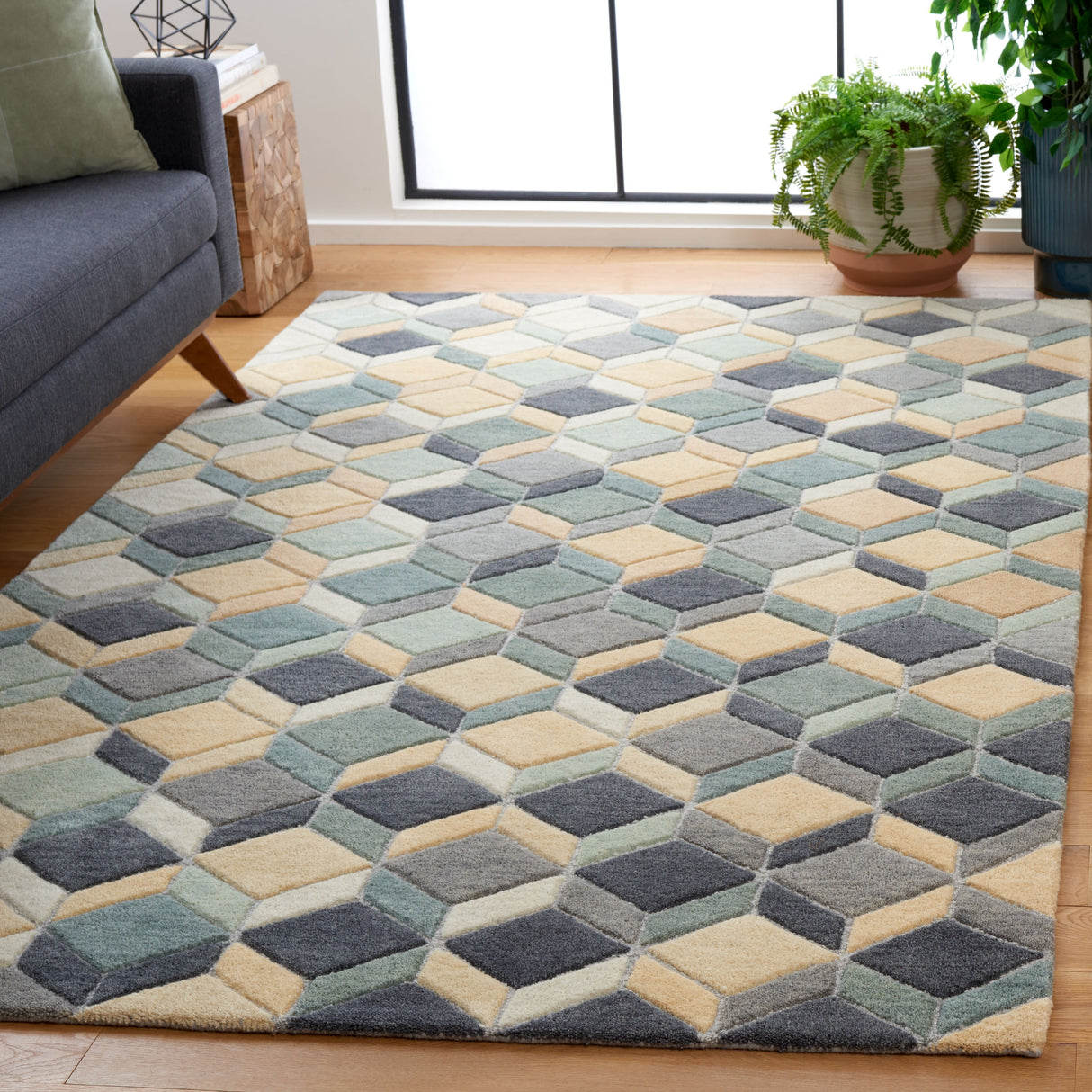 SAFAVIEH Handmade Rodeo Drive Jaycee Mid-Century Modern Wool Rug