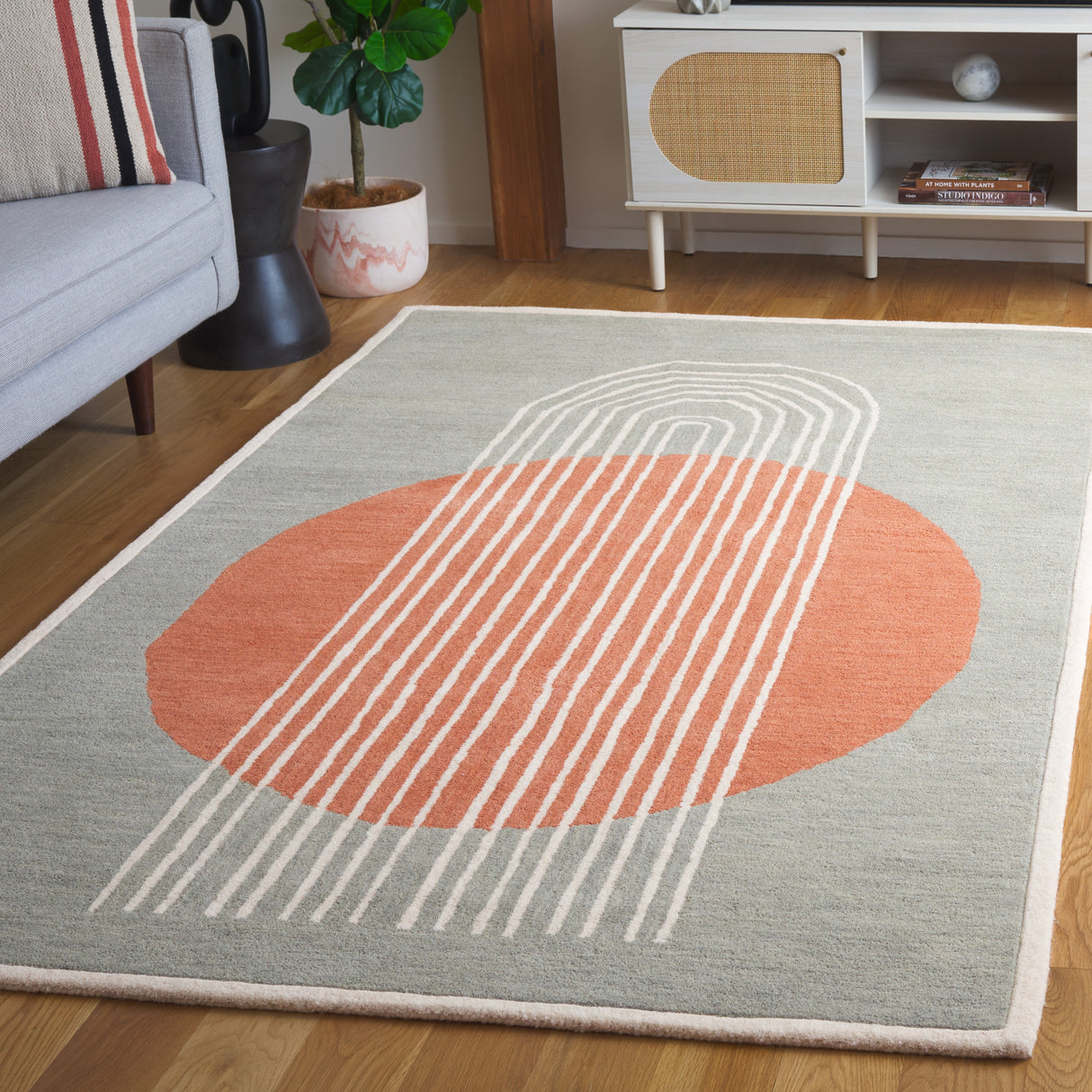 SAFAVIEH Handmade Rodeo Drive Jaylene Mid-Century Modern Wool Rug