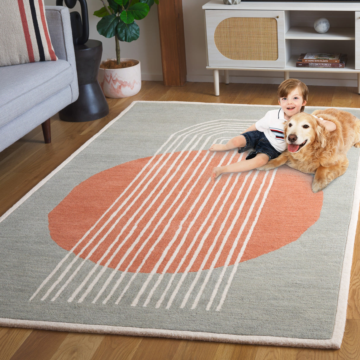 SAFAVIEH Handmade Rodeo Drive Jaylene Mid-Century Modern Wool Rug