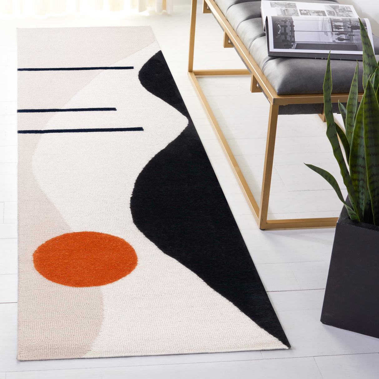 SAFAVIEH Handmade Rodeo Drive Mya Mid-Century Modern Wool Rug