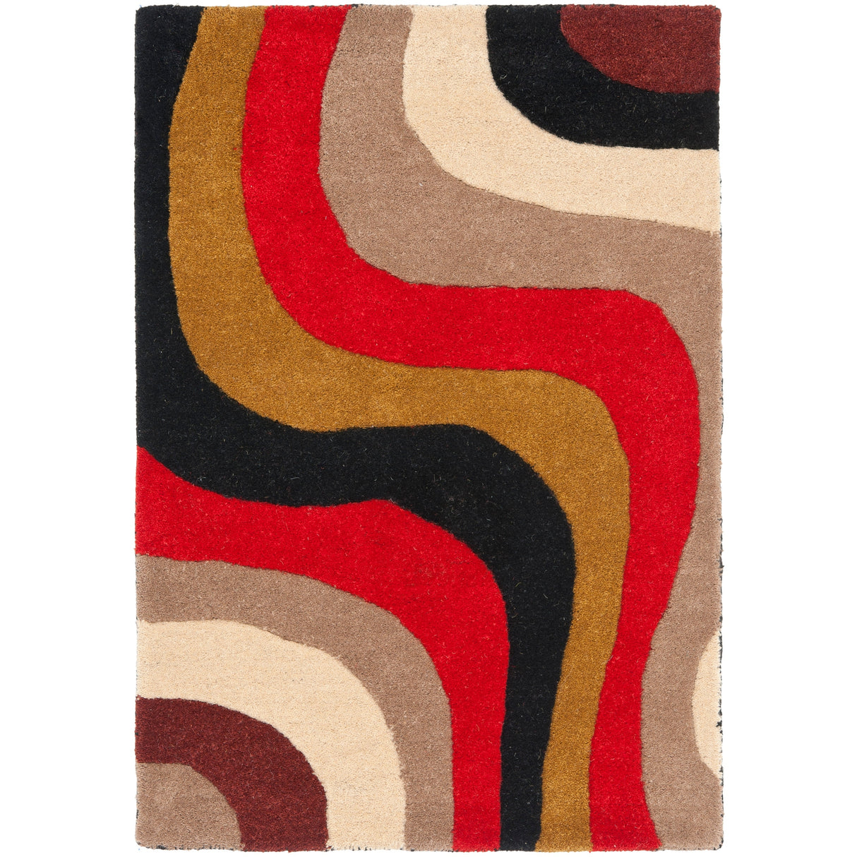 SAFAVIEH Handmade Rodeo Drive Siska Mid-Century Modern Abstract Wool Rug