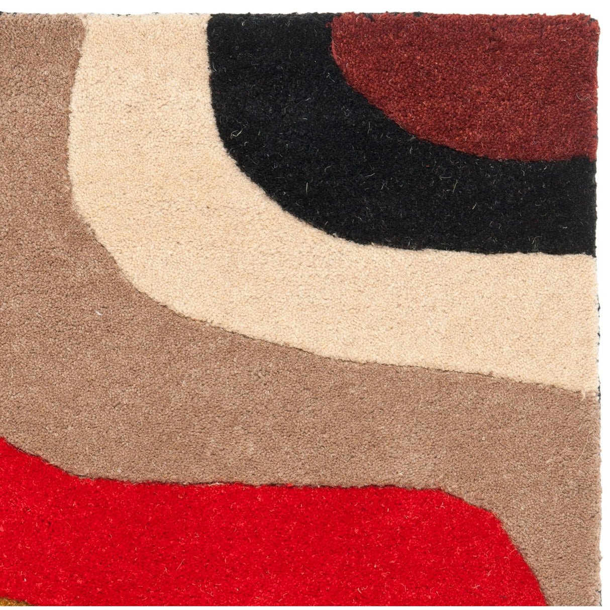 SAFAVIEH Handmade Rodeo Drive Siska Mid-Century Modern Abstract Wool Rug