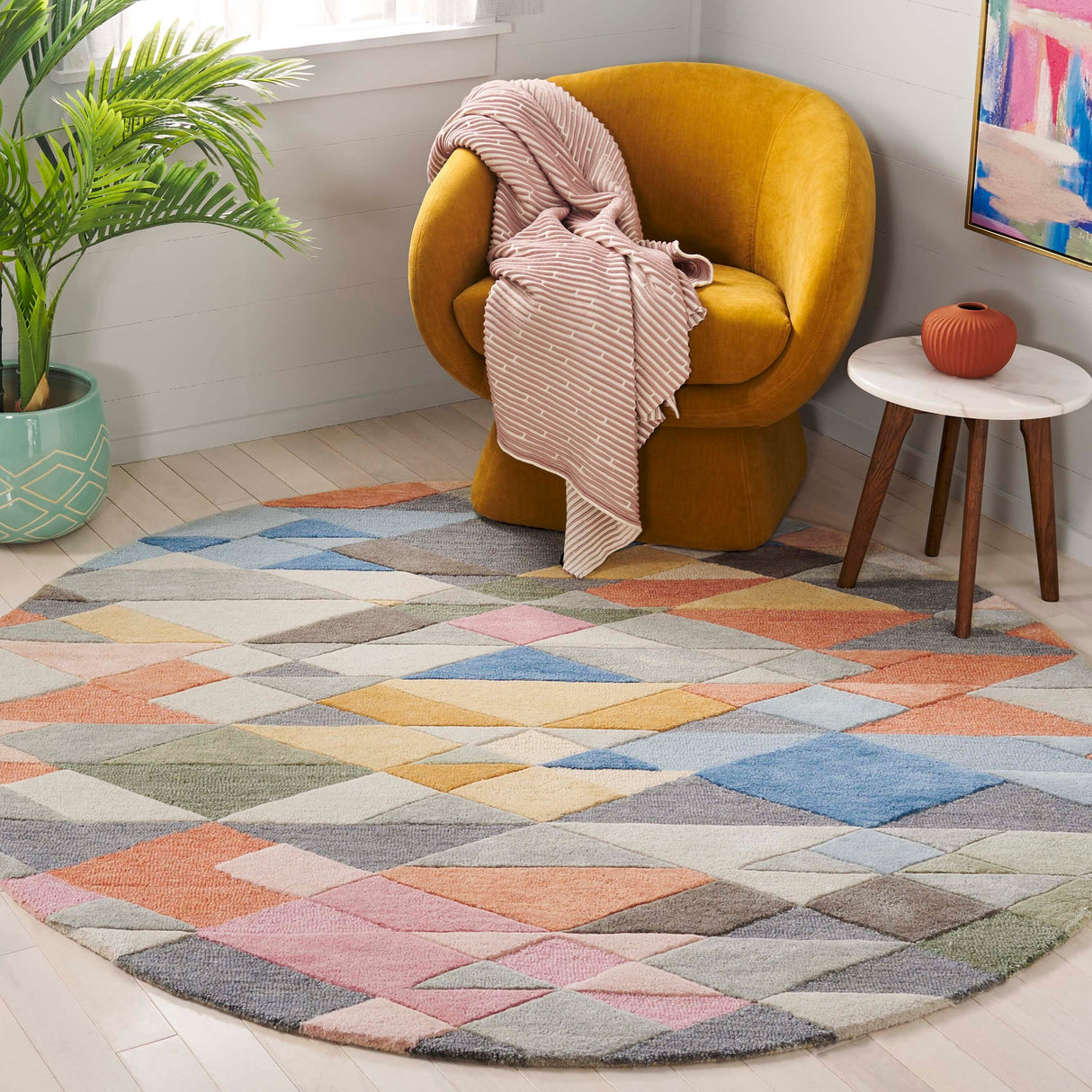 SAFAVIEH Handmade Rodeo Drive Tayla Mid-Century Modern Wool Rug