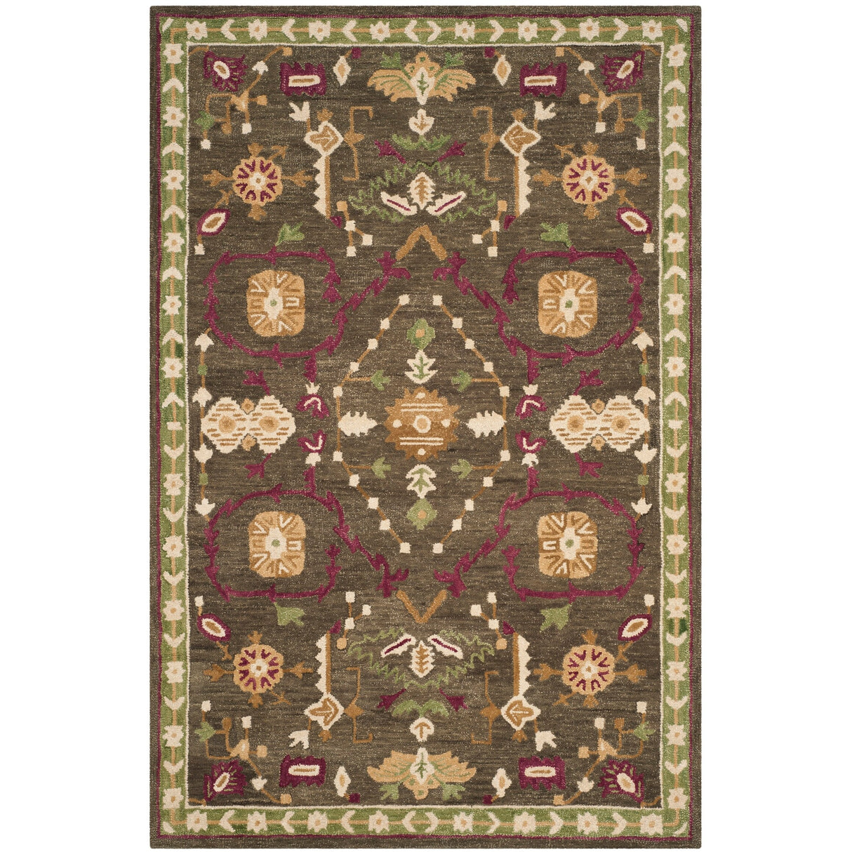 SAFAVIEH Handmade Roslyn Hilja Modern Floral Wool Rug