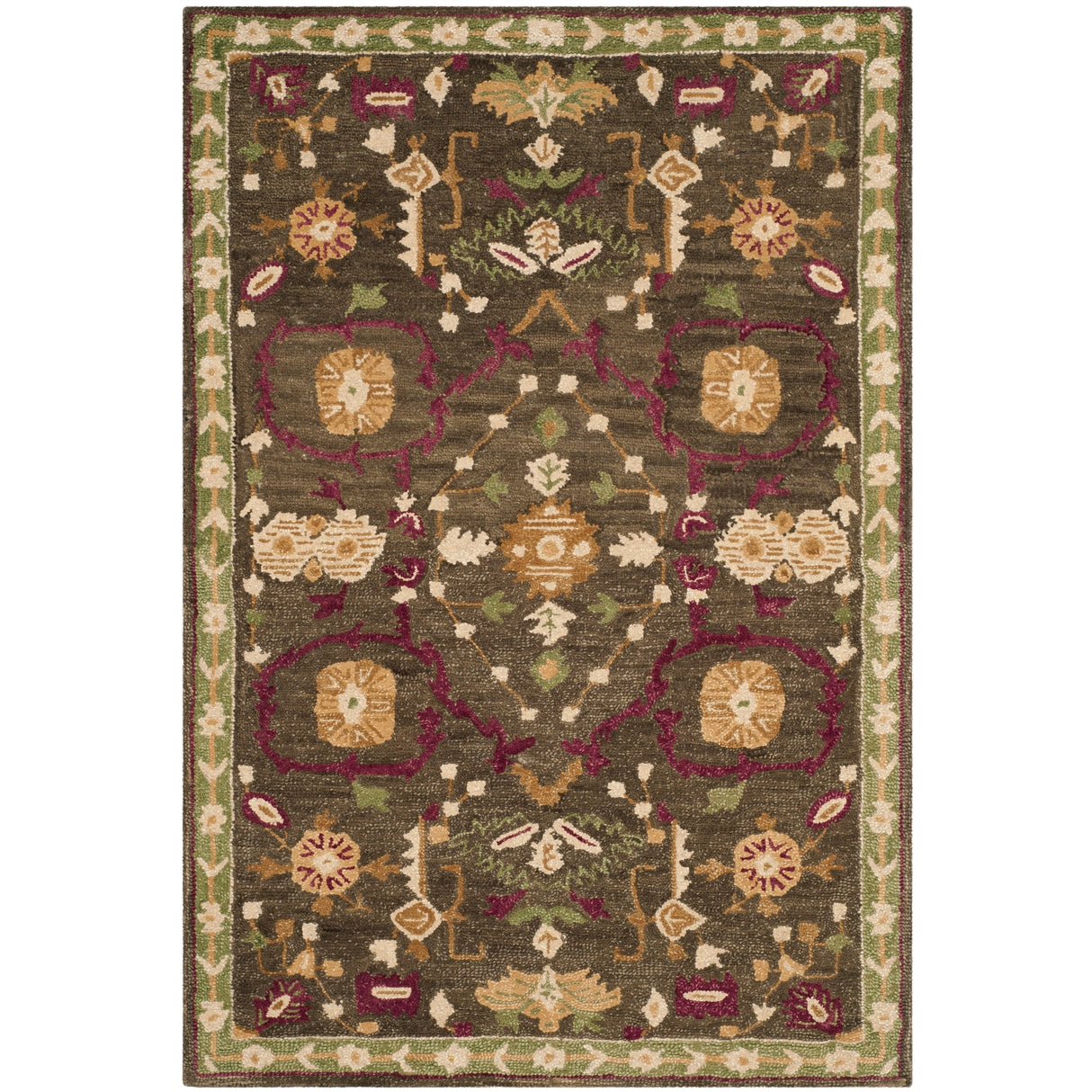 SAFAVIEH Handmade Roslyn Hilja Modern Floral Wool Rug