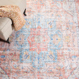 SAFAVIEH Handmade Saffron Mckenna Modern & Contemporary Oriental Rust/Blue Cotton