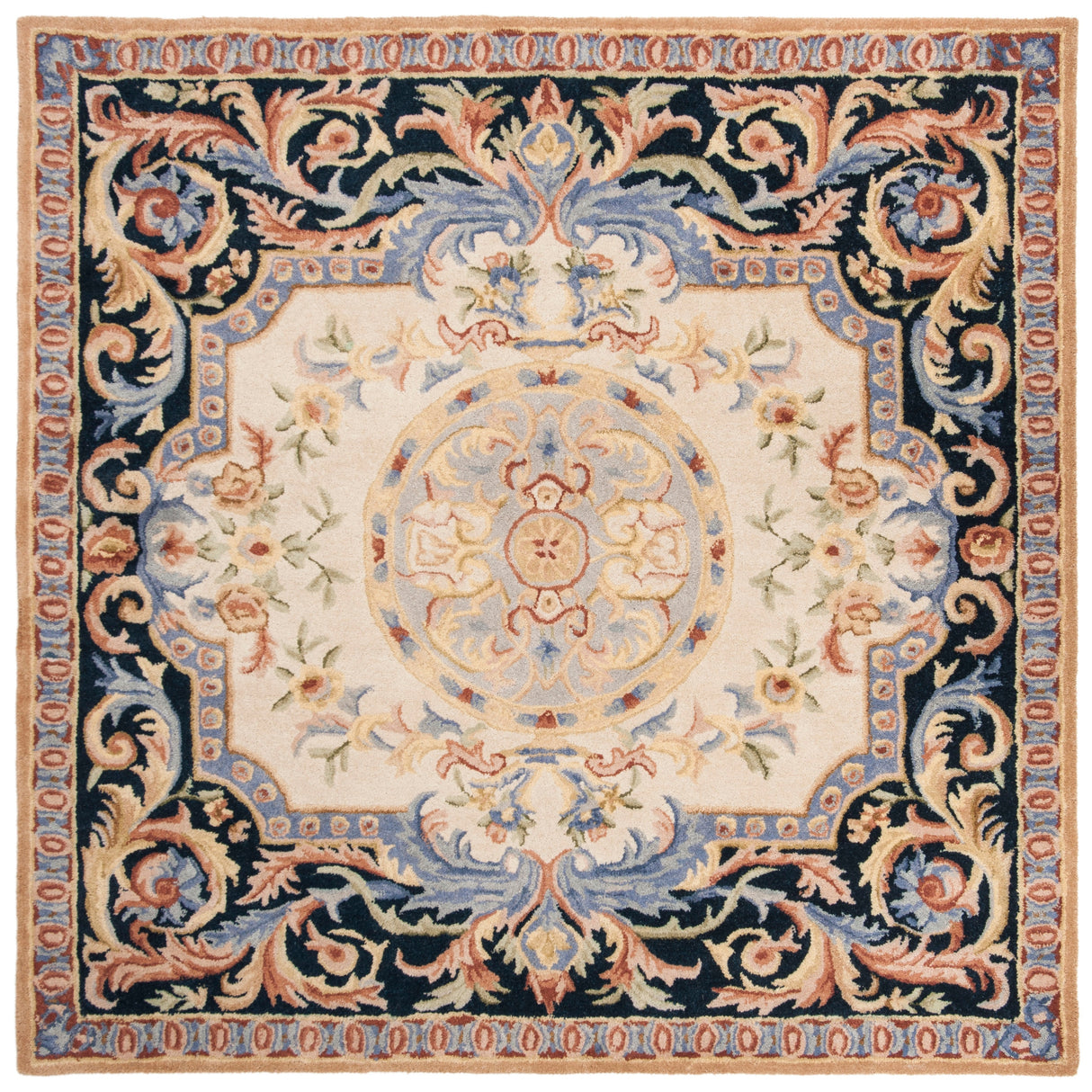 SAFAVIEH Handmade Savonnerie Miracle Traditional Oriental Wool Rug