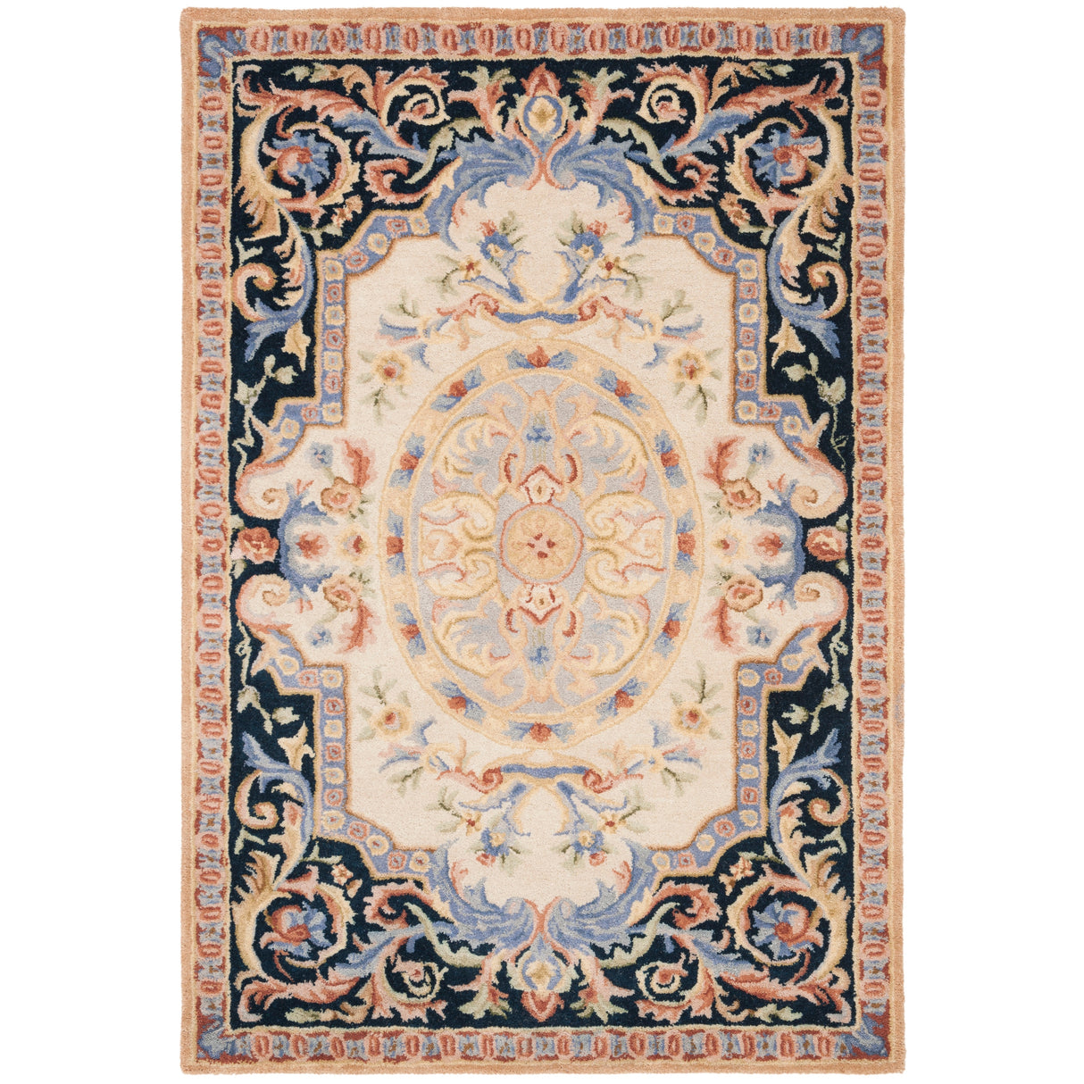 SAFAVIEH Handmade Savonnerie Miracle Traditional Oriental Wool Rug