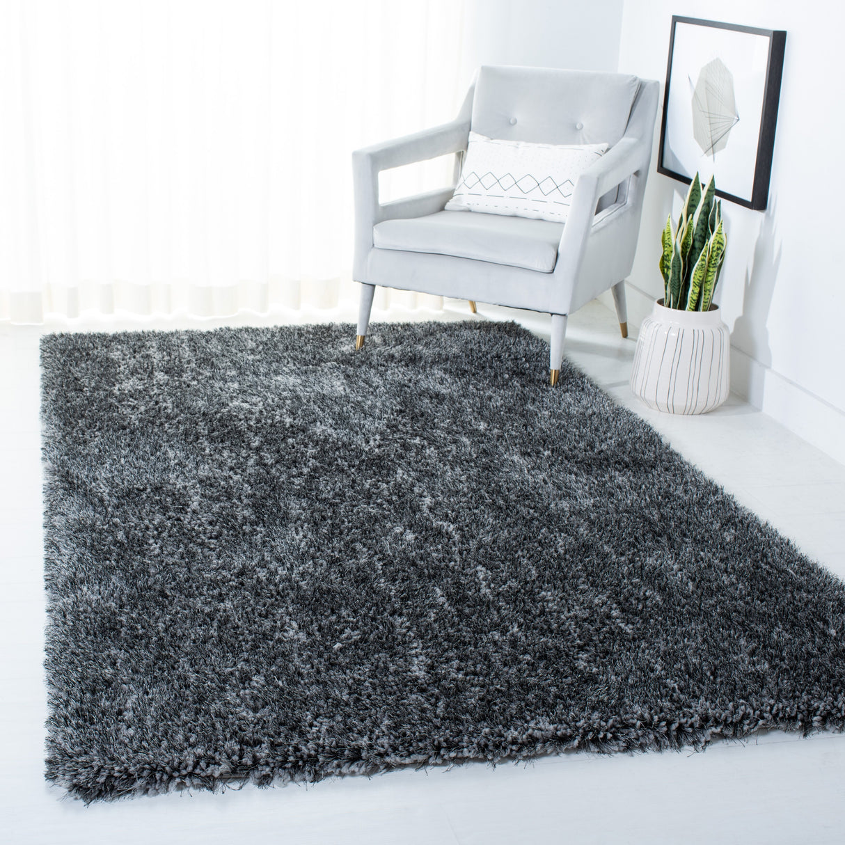 SAFAVIEH Handmade Shag Alysa Shag 1.5-inch Thick Rug