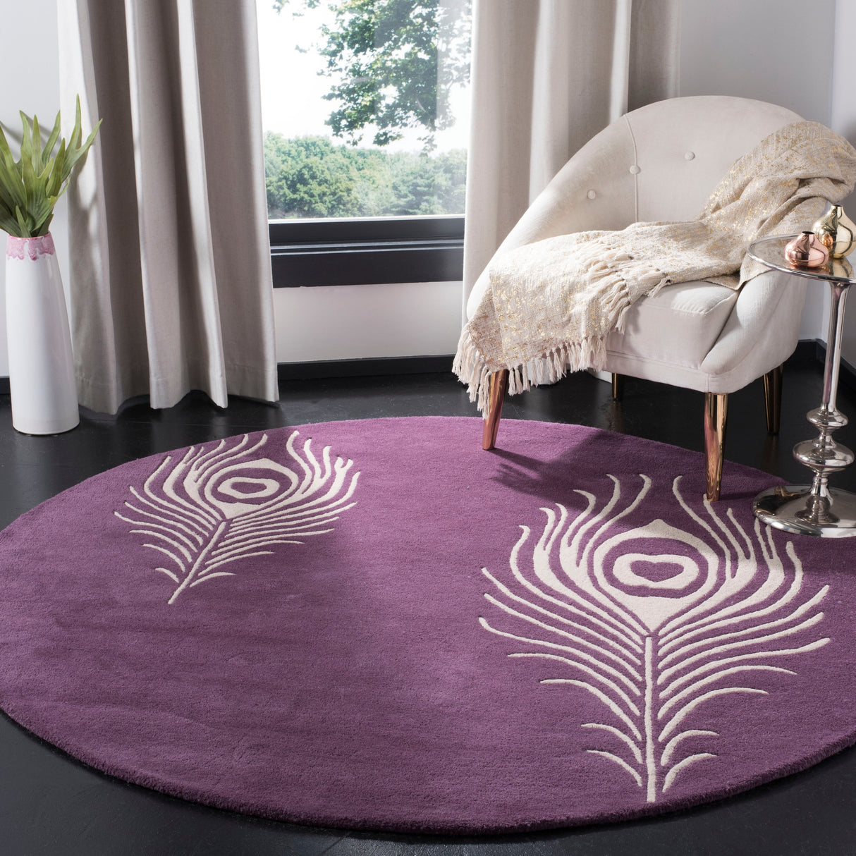 SAFAVIEH Handmade Soho Alyse Peacock Feather N.Z. Wool Rug