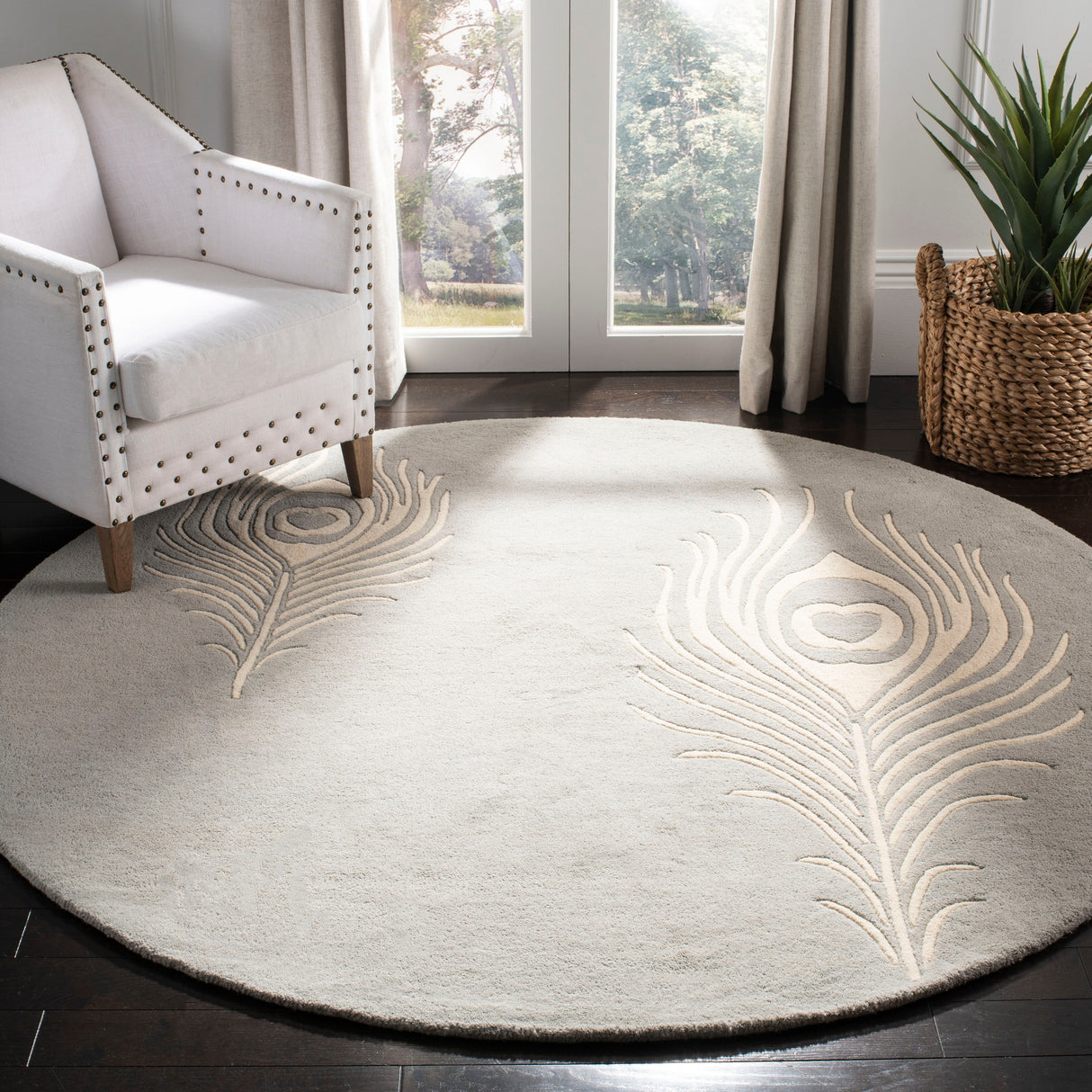 SAFAVIEH Handmade Soho Alyse Peacock Feather N.Z. Wool Rug