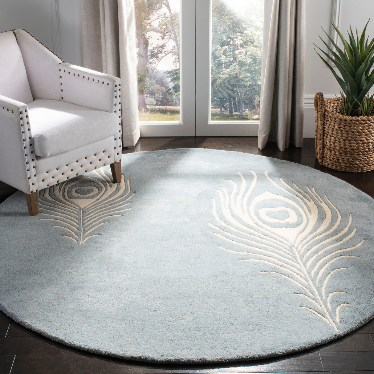 SAFAVIEH Handmade Soho Alyse Peacock Feather N.Z. Wool Rug