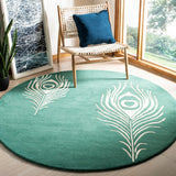 SAFAVIEH Handmade Soho Alyse Peacock Feather N.Z. Wool Rug