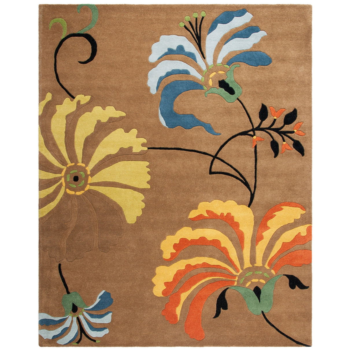 SAFAVIEH Handmade Soho Ciji Floral N.Z. Wool Rug