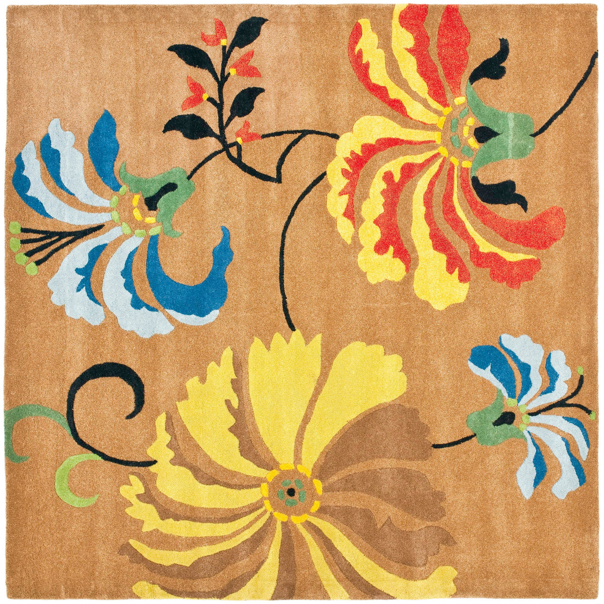 SAFAVIEH Handmade Soho Ciji Floral N.Z. Wool Rug