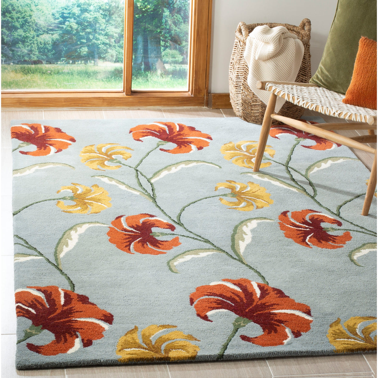 SAFAVIEH Handmade Soho Emilee Botanical N.Z. Wool Rug