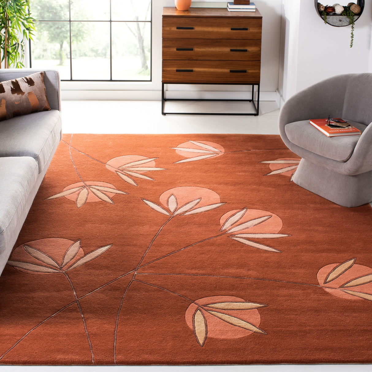 SAFAVIEH Handmade Soho Kaela Rust N.Z.Wool Rug