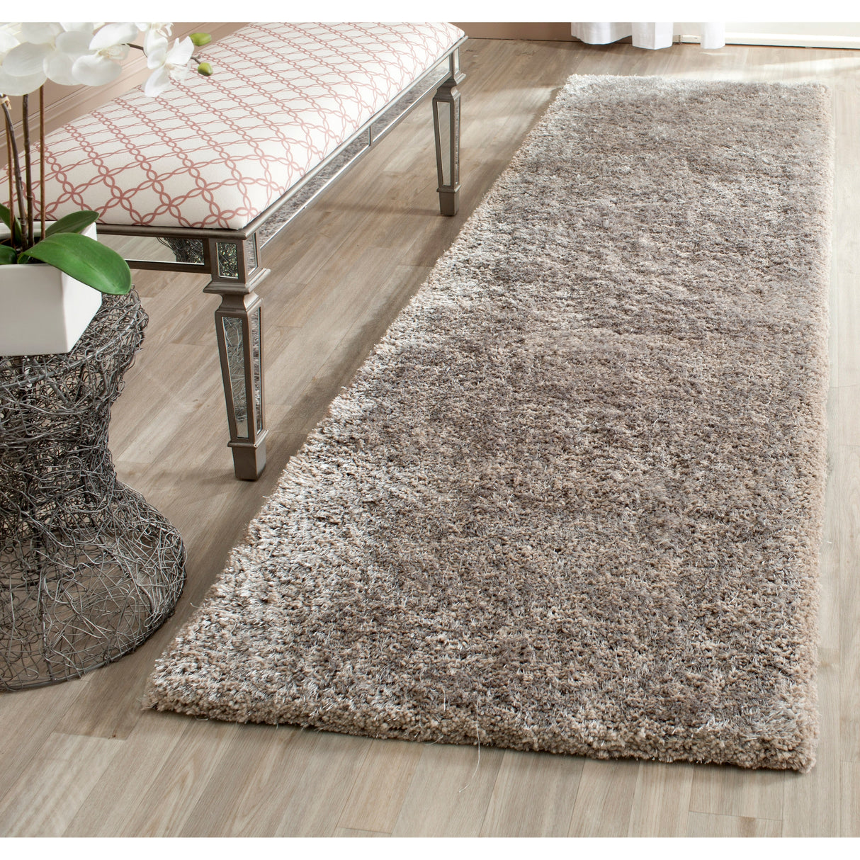 SAFAVIEH Handmade South Beach Jayla Shag Solid Polyester Rug