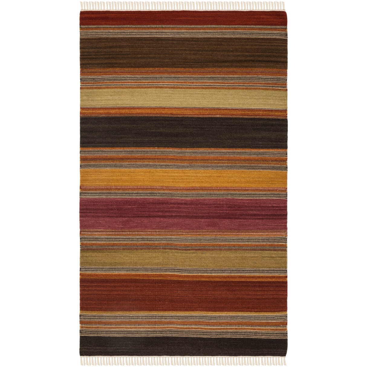 SAFAVIEH Handmade Striped Kilim Shawnna Stripe Wool Rug with