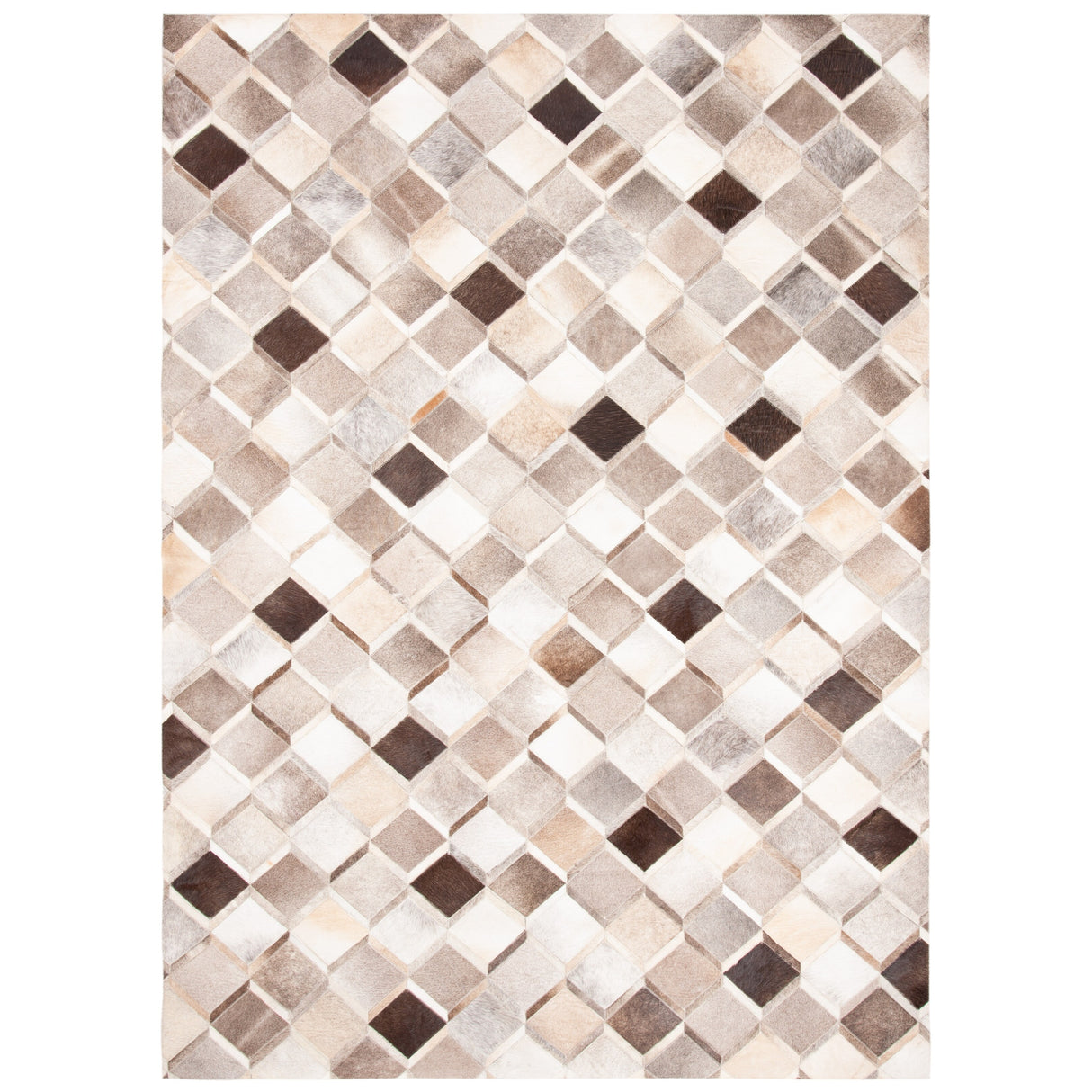 SAFAVIEH Handmade Studio Leather Cecily Natural Hide Leather Rug