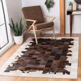 SAFAVIEH Handmade Studio Leather Haley Natural Hide Leather Rug