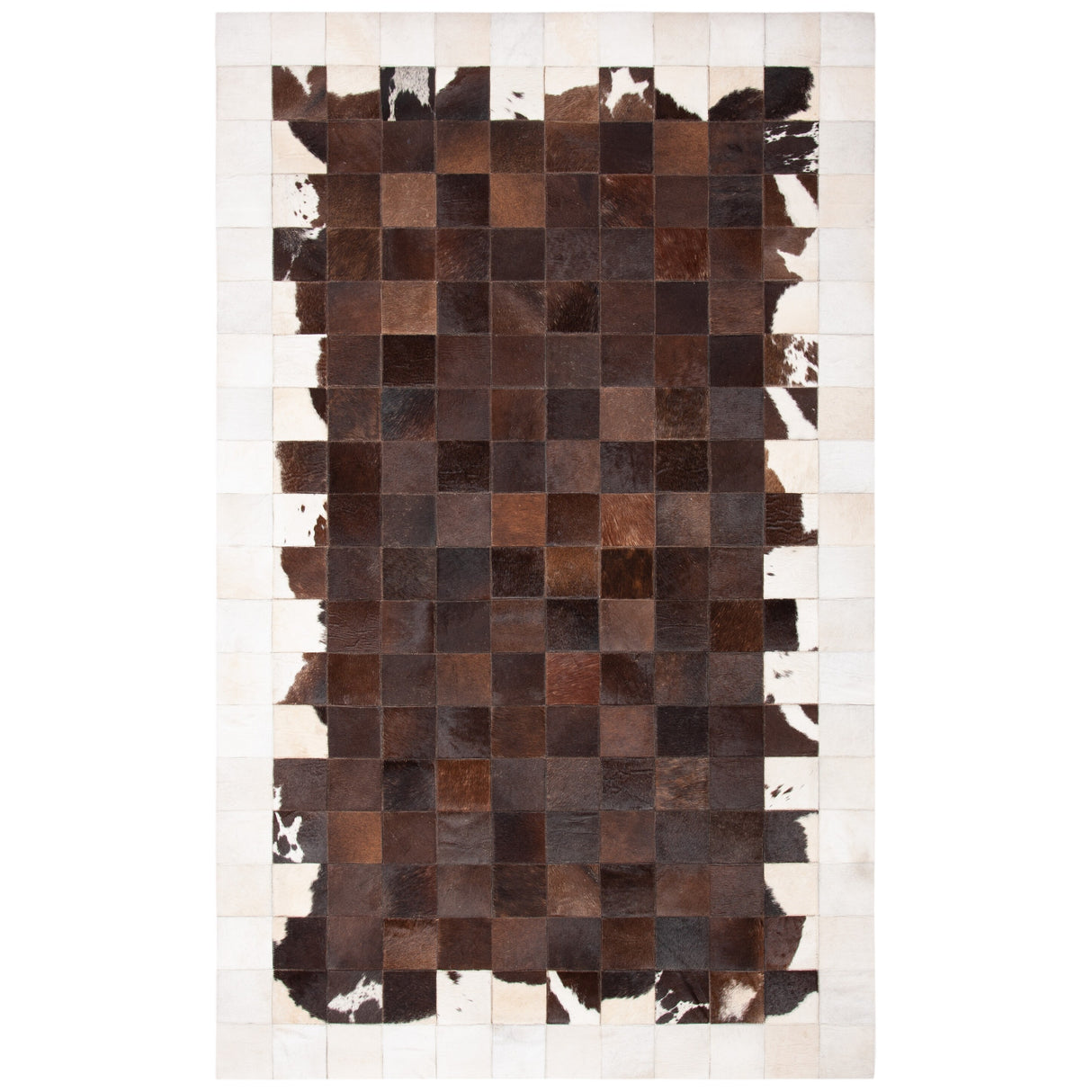 SAFAVIEH Handmade Studio Leather Haley Natural Hide Leather Rug