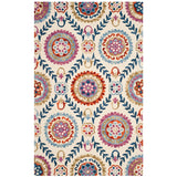 SAFAVIEH Handmade Suzani Bianca Boho Tribal Wool Rug