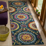 SAFAVIEH Handmade Suzani Bianca Boho Tribal Wool Rug