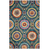 SAFAVIEH Handmade Suzani Bianca Boho Tribal Wool Rug