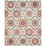 SAFAVIEH Handmade Suzani Bianca Boho Tribal Wool Rug