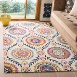 SAFAVIEH Handmade Suzani Bianca Boho Tribal Wool Rug