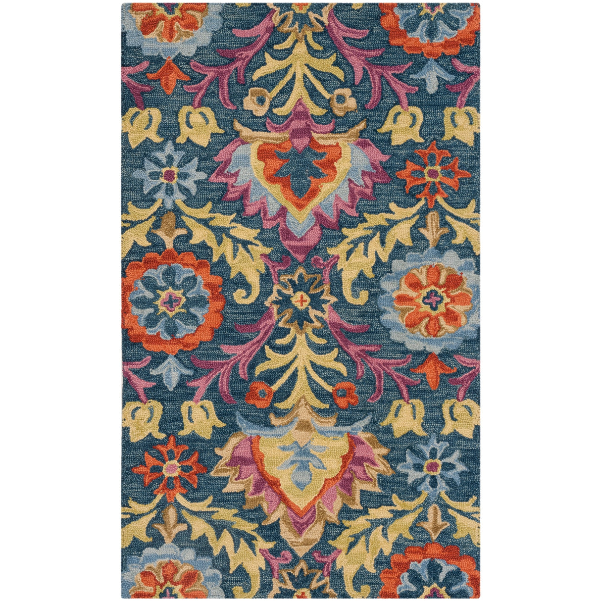 SAFAVIEH Handmade Suzani Merily Boho Tribal Wool Rug