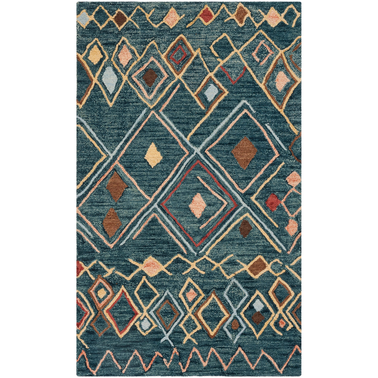 SAFAVIEH Handmade Suzani Shameena Boho Tribal Wool Rug