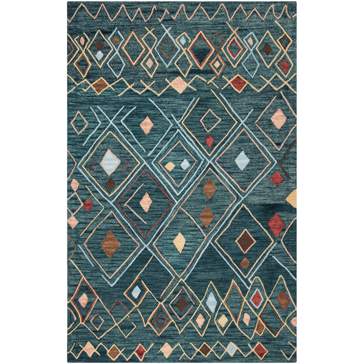 SAFAVIEH Handmade Suzani Shameena Boho Tribal Wool Rug