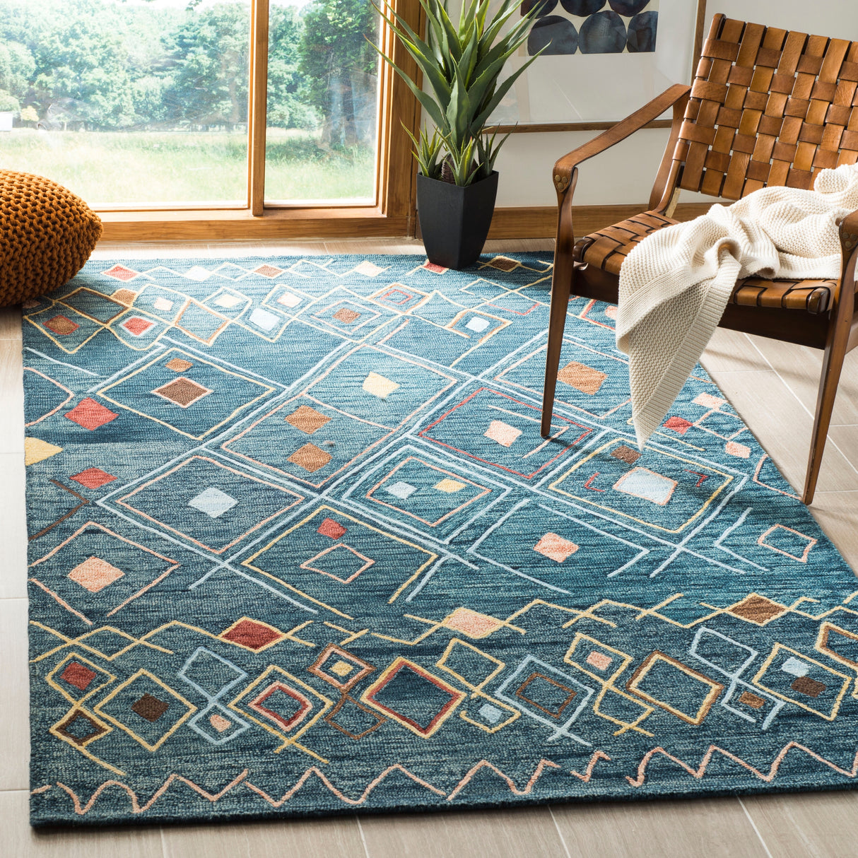 SAFAVIEH Handmade Suzani Shameena Boho Tribal Wool Rug