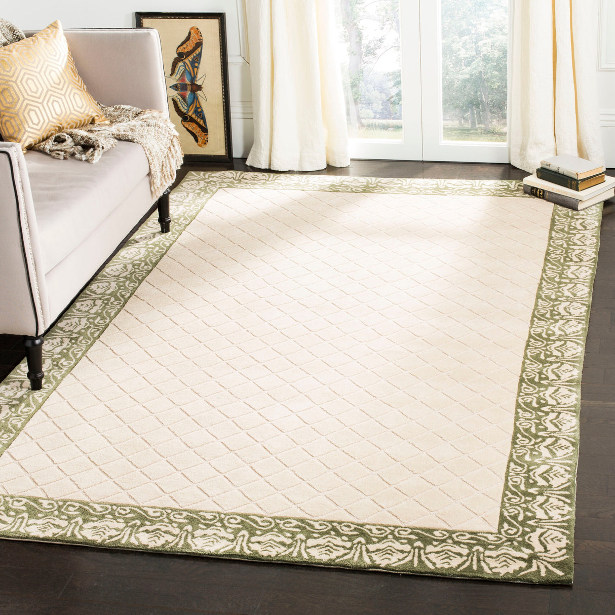 SAFAVIEH Handmade Total Performance Majbritt Oriental Trellis Rug