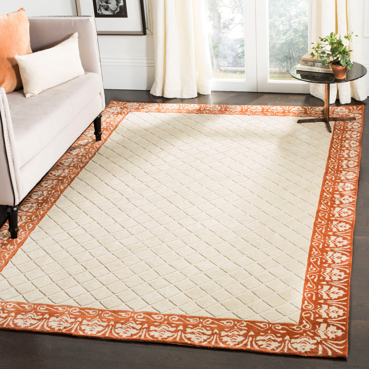 SAFAVIEH Handmade Total Performance Majbritt Oriental Trellis Rug