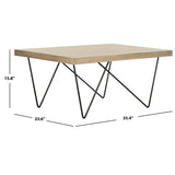 SAFAVIEH Harlene Mid-Century Modern Light Grey / Black Coffee Table - 35.4" x 23.6" x 15.8" - 35Wx24Dx16H