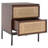 SAFAVIEH Haylie 2-Drawer Rattan Nightstand