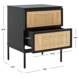 SAFAVIEH Haylie 2-Drawer Rattan Nightstand