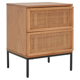 SAFAVIEH Haylie 2-Drawer Rattan Nightstand