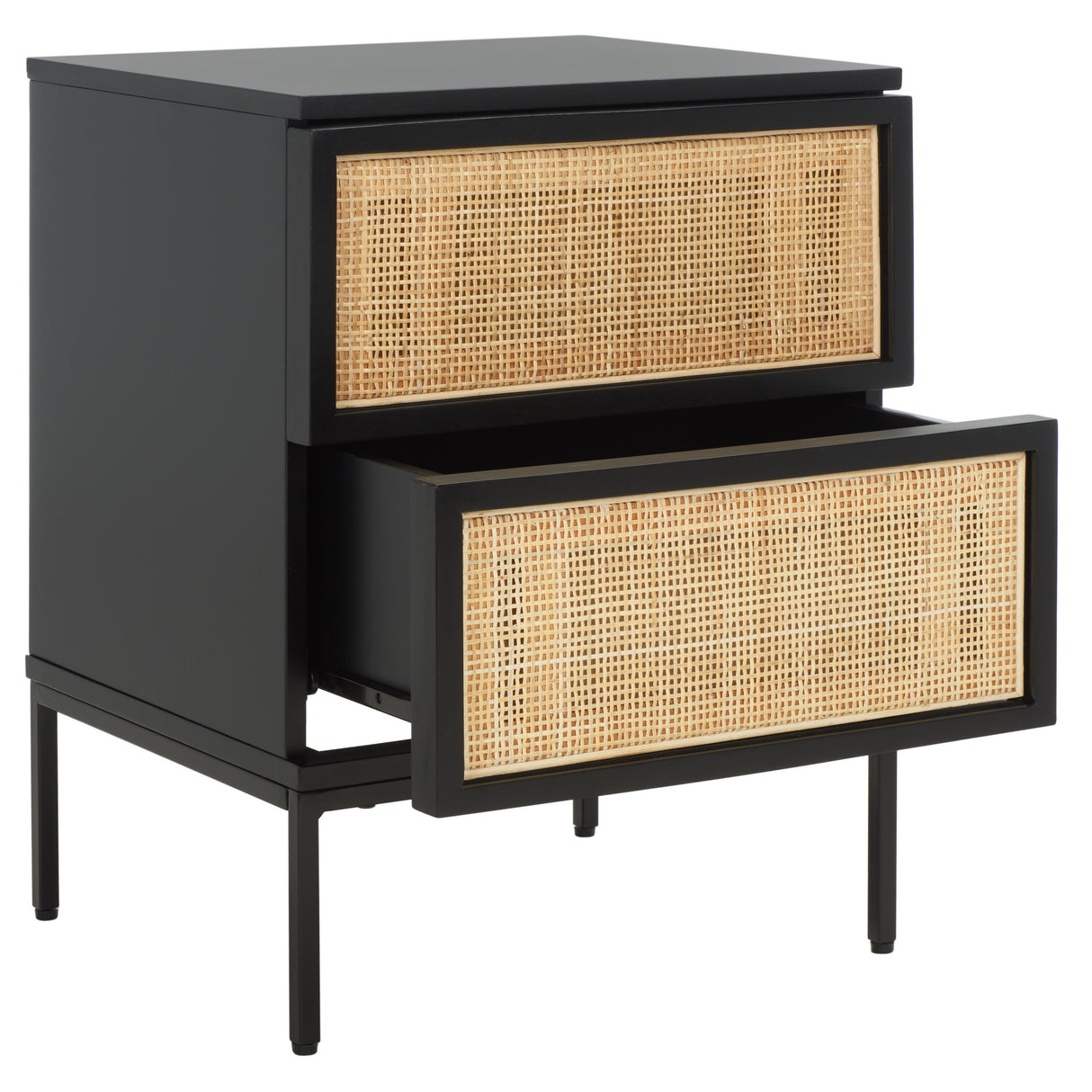 SAFAVIEH Haylie 2-Drawer Rattan Nightstand