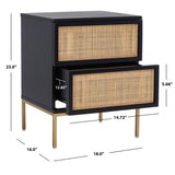 SAFAVIEH Haylie 2-Drawer Rattan Nightstand